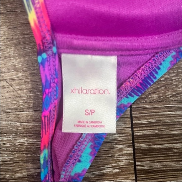 Target | Xhilaration | Neon Geometric Push-up Bikini Top Size Small - Picture 3 of 3